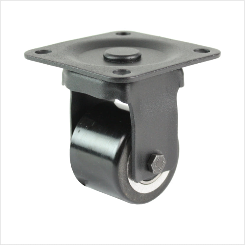 50 mm mini heavy-duty wiel - zwart bokwiel
