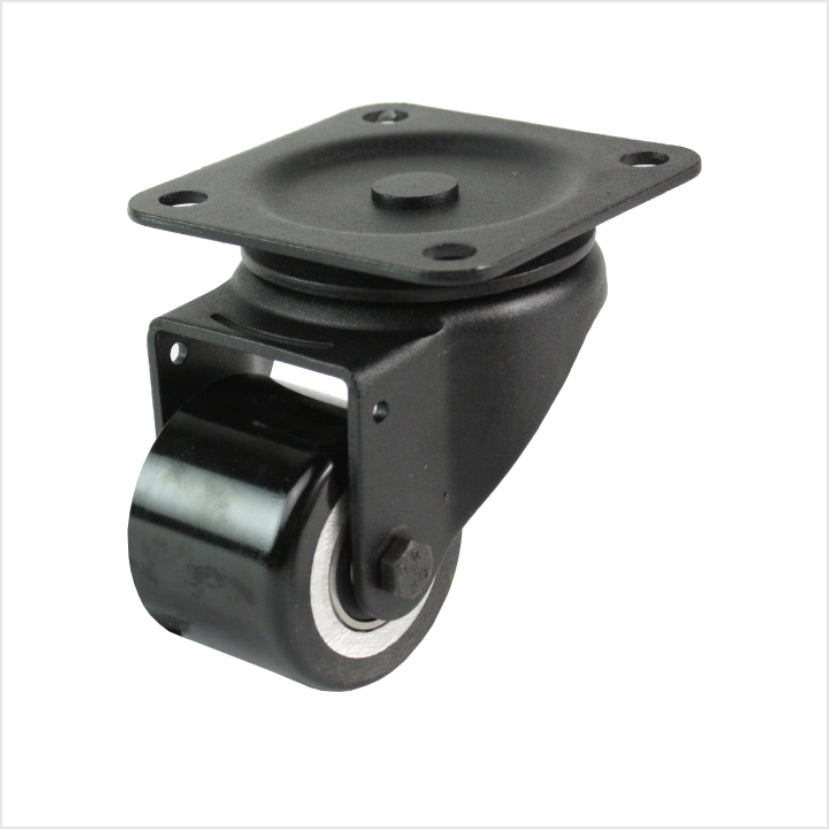 50 mm mini heavy-duty wiel - zwart zwenkwiel