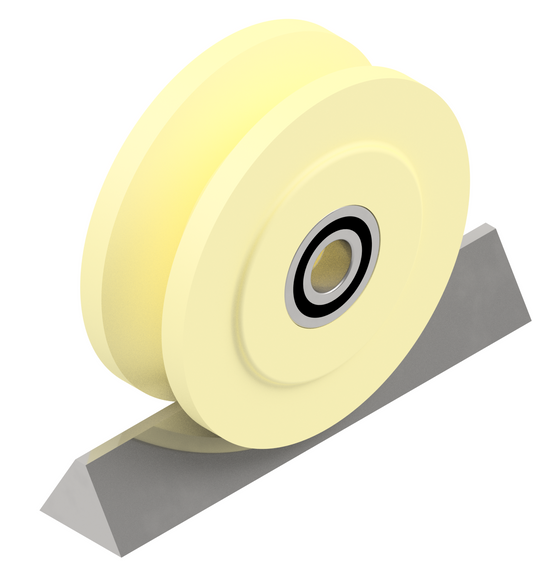 100 x 40 mm V-Nut-Profilrolle aus Polyamid 6 G