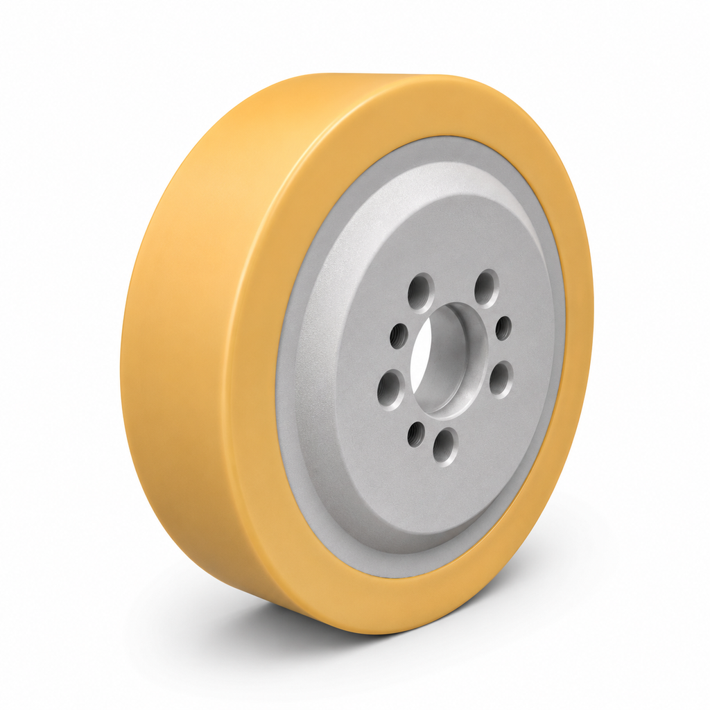 Aandrijfwiel 230x70/45 mm | Vulkollan | Gatenpatroon 5×14mm/3xM10