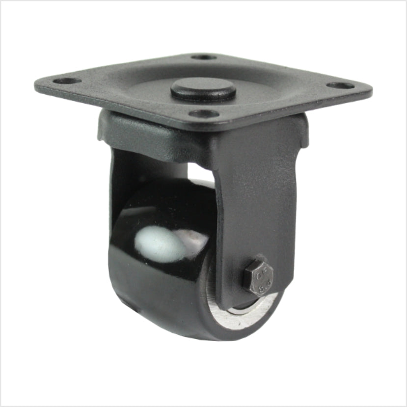 50 mm mini heavy-duty wiel - zwart bokwiel