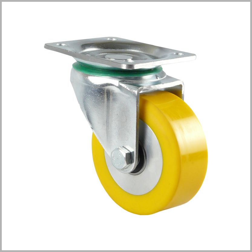 125 mm Lenkrolle, Polyurethan-Rad, ballig & flach - L-TS/690KBA/125/40