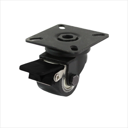 35 mm Schwarze mini-Schwerlast Lenkrolle mit Platte und Feststeller