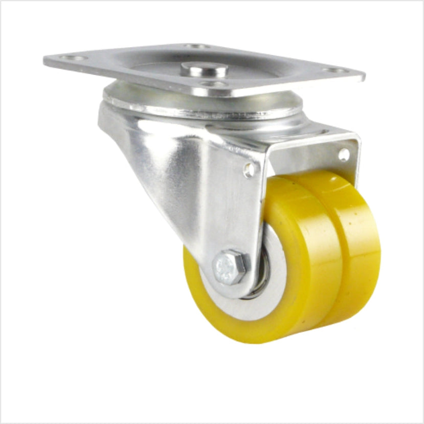 50 x 40 mm mini-zware zwenkwiel met polyurethaanwiel