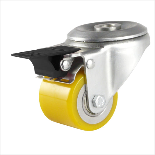 Lenkrolle mit Rückenloch und Feststellbremse 