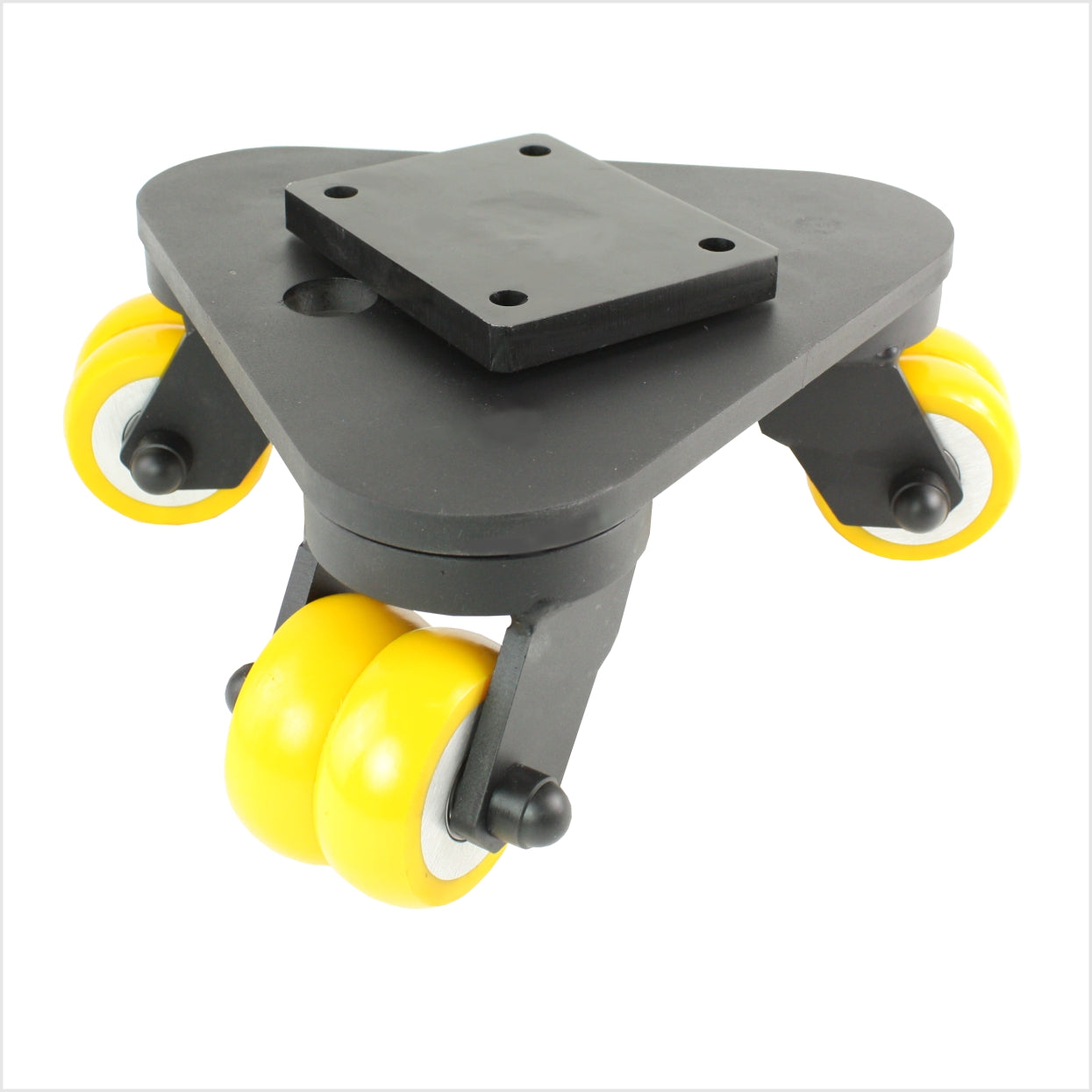 125 mm Schwerlast-Drehteller, 3 PU-Lenkrollen, ballig - DRT-MG/690KBA/125/45