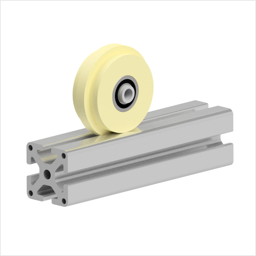 Einspurrad 100×30 mm Polyamid Nabennut 30-mm-Aluminiumprofil 160 kg