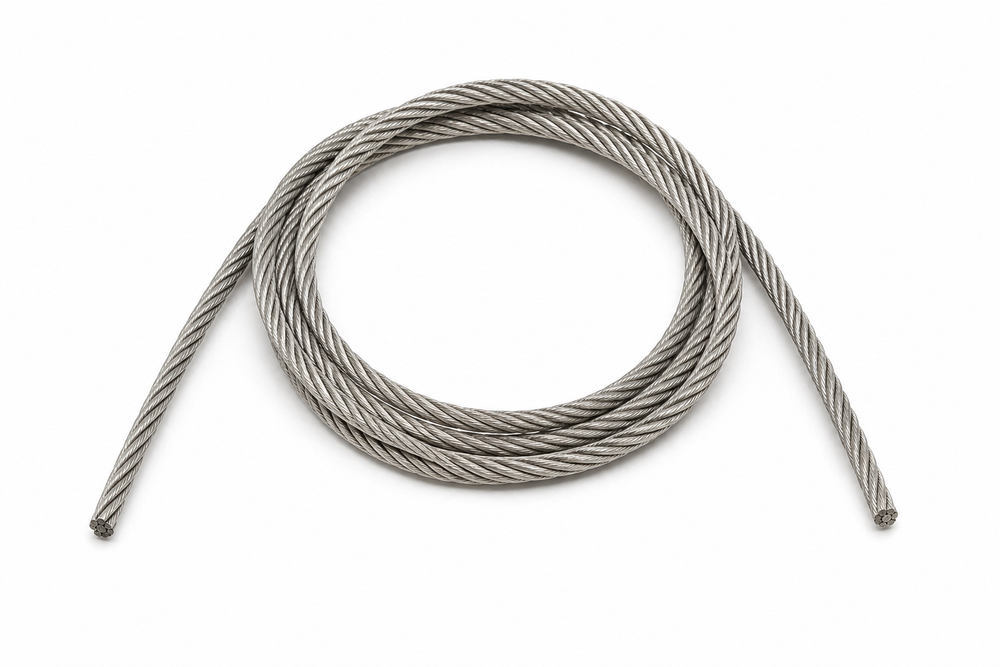 Roestvrijstaal-kabel 6 mm voor katrollen, 7x19, 1.4401