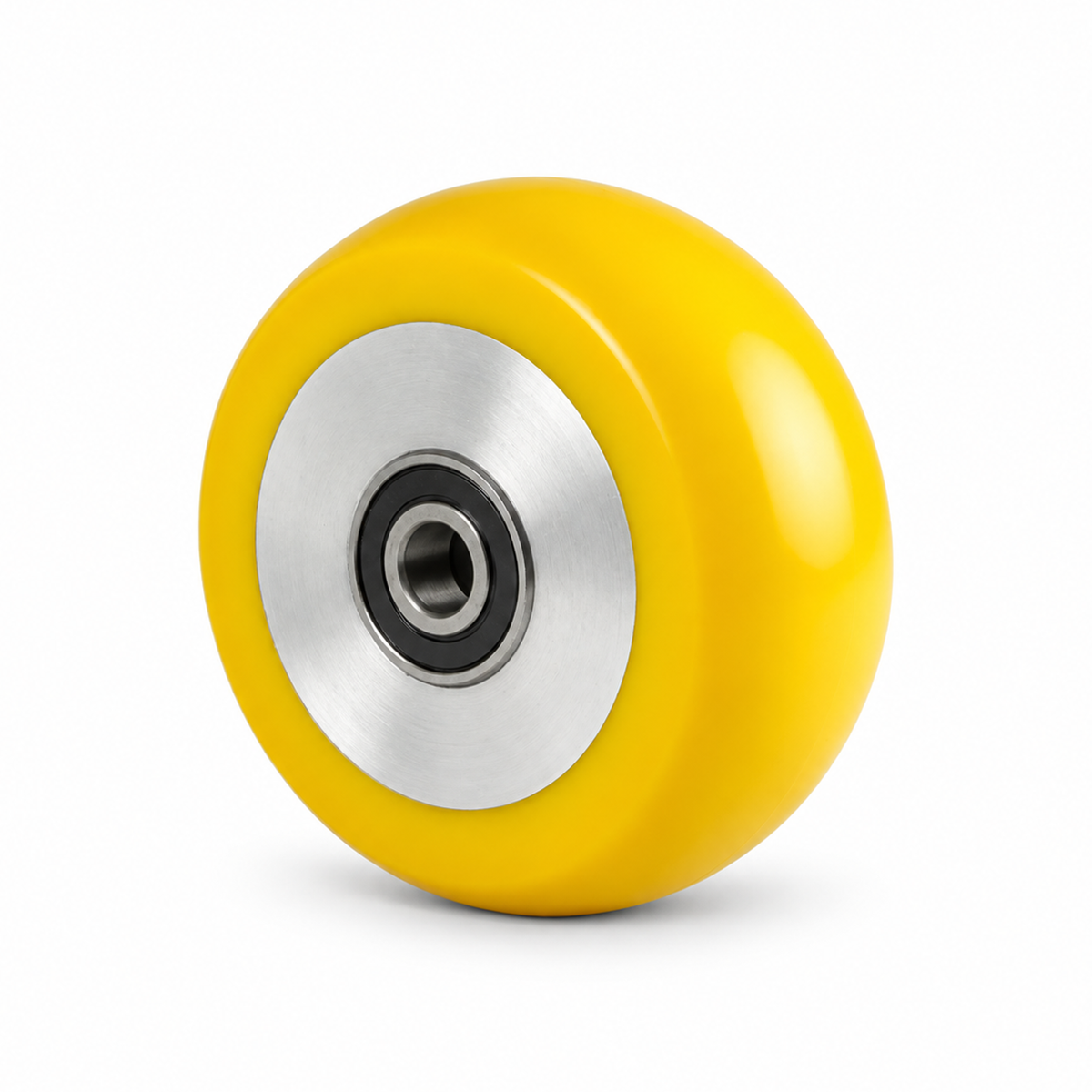 150 × 50 mm Polyurethan-Rad mit Alu-Vollkern, ballig – Serie 690