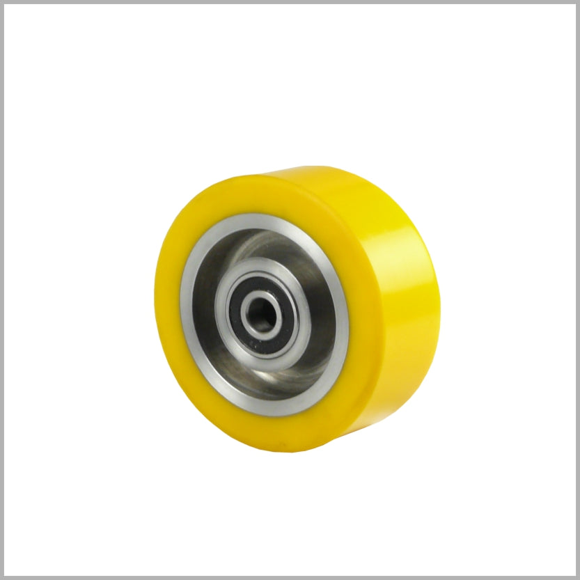 Polyurethaan wiel 100x40 mm | Aluminium velg | Kogellager | Reservewiel voor transportrollen