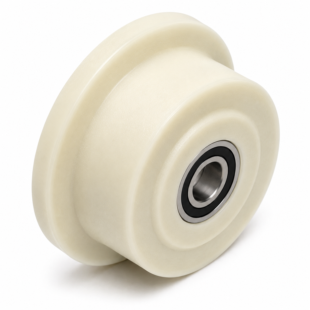 flenswiel | 100 x 55 mm | Polyamide 6G | Loopvlak 3°