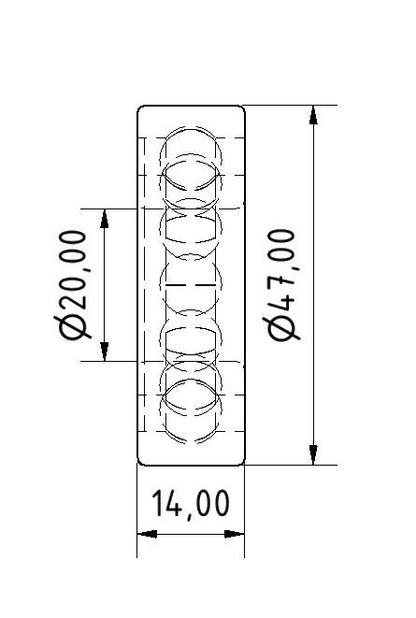 S6204 2RS Rillenkugellager Edelstahl Maße: 20 x 47 x 14 mm